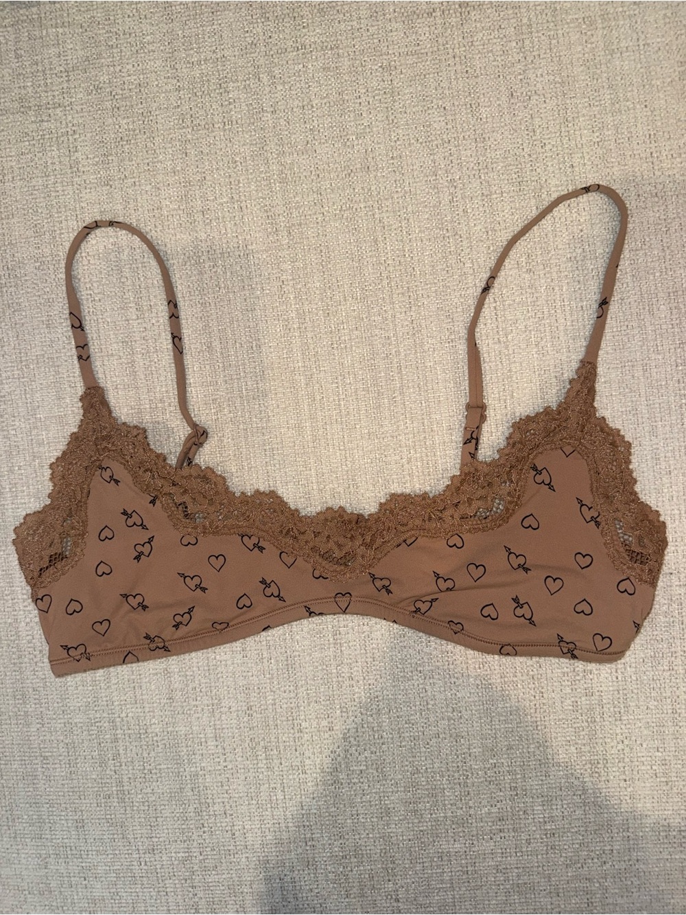 SKIMS Fits Everybody Lace Bralette | Sketched Hearts
